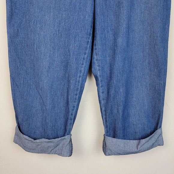 Vintage High Rise Paper Bag Cropped Jeans Size 14 - Picture 4 of 8